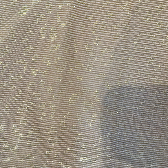 Gold Slinky dress with spaghetti straps and long-sleeve shrug - Picture 8 of 9